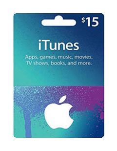 گیفت کارت 15 دلاری itunes