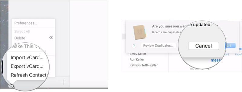 Export vCard