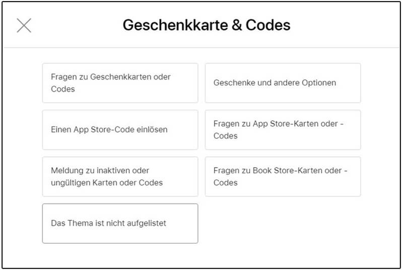 Das Thema ist nichet aufgelistet