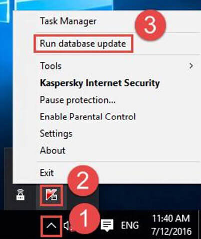 تنظیم KASPERSKY