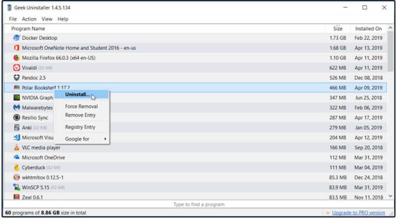 Geek Uninstaller