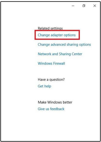 change adapter option