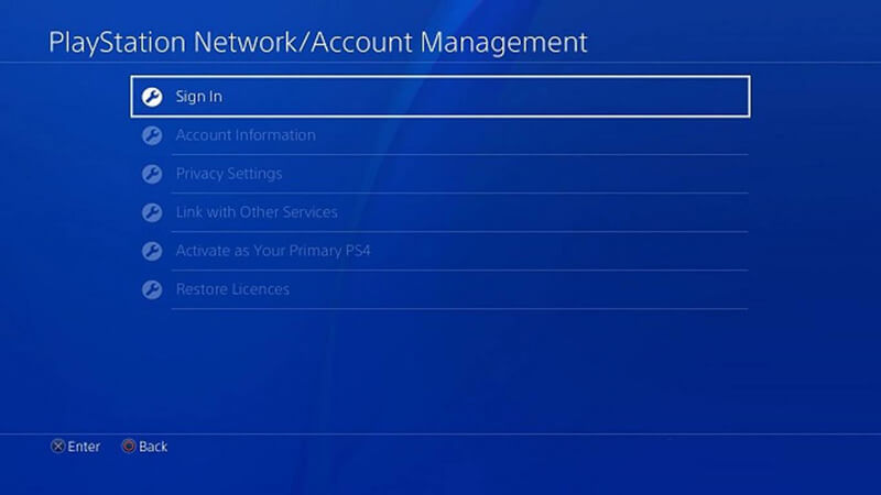 پلی استیشن نتورک Account Management