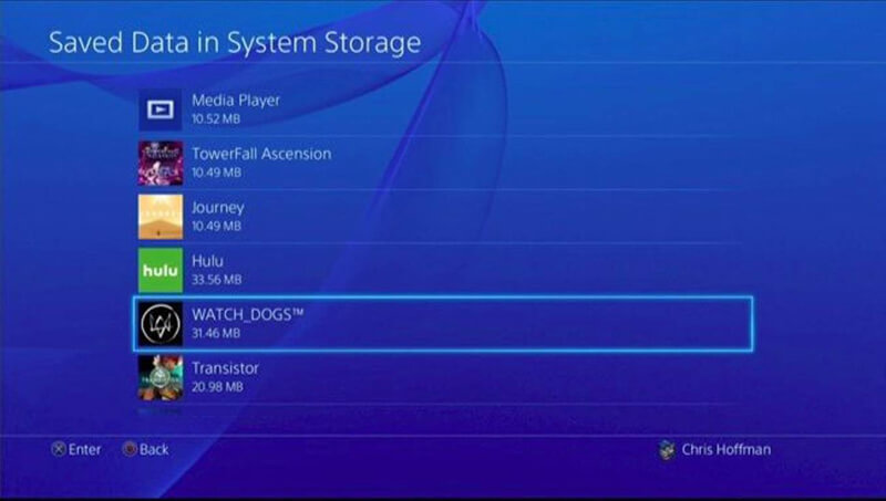 حذف اپلیکیشن ها و سیوها برای خالی کردن فضای هارد PS4