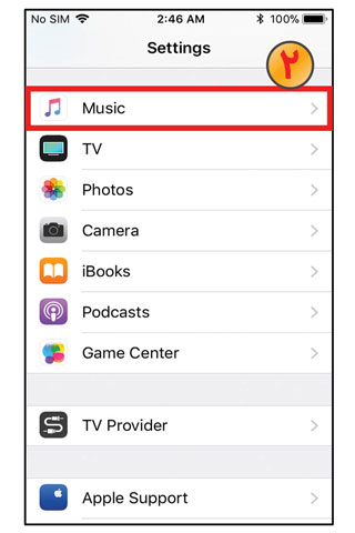 تنظیمات ios